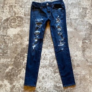AE 360 super stretch distressed denim